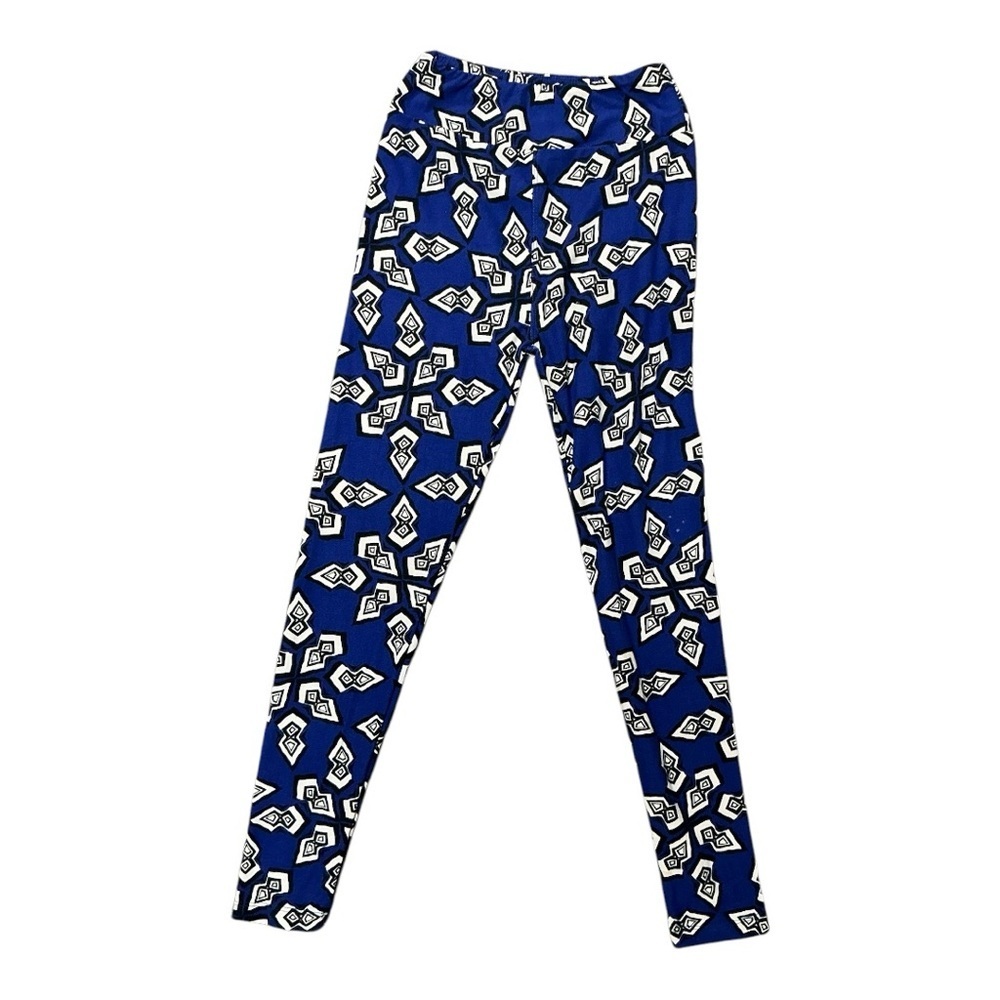 LuLa Roe - NWT - TWEEN Blue Patterned Leggings